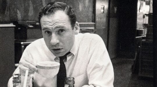 Mel Brooks drinking coffee