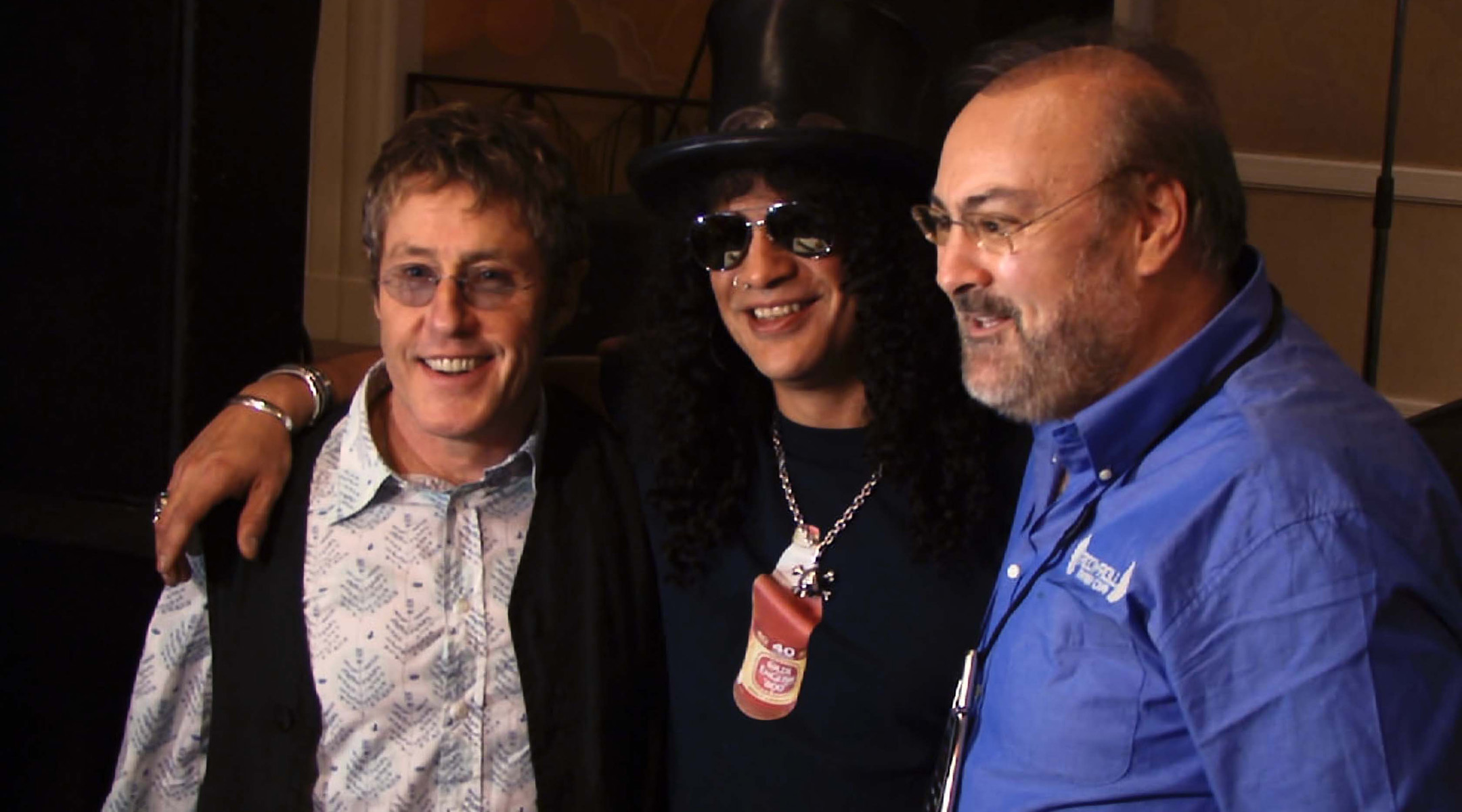 David Fishof, Roger Daltrey and Slash.