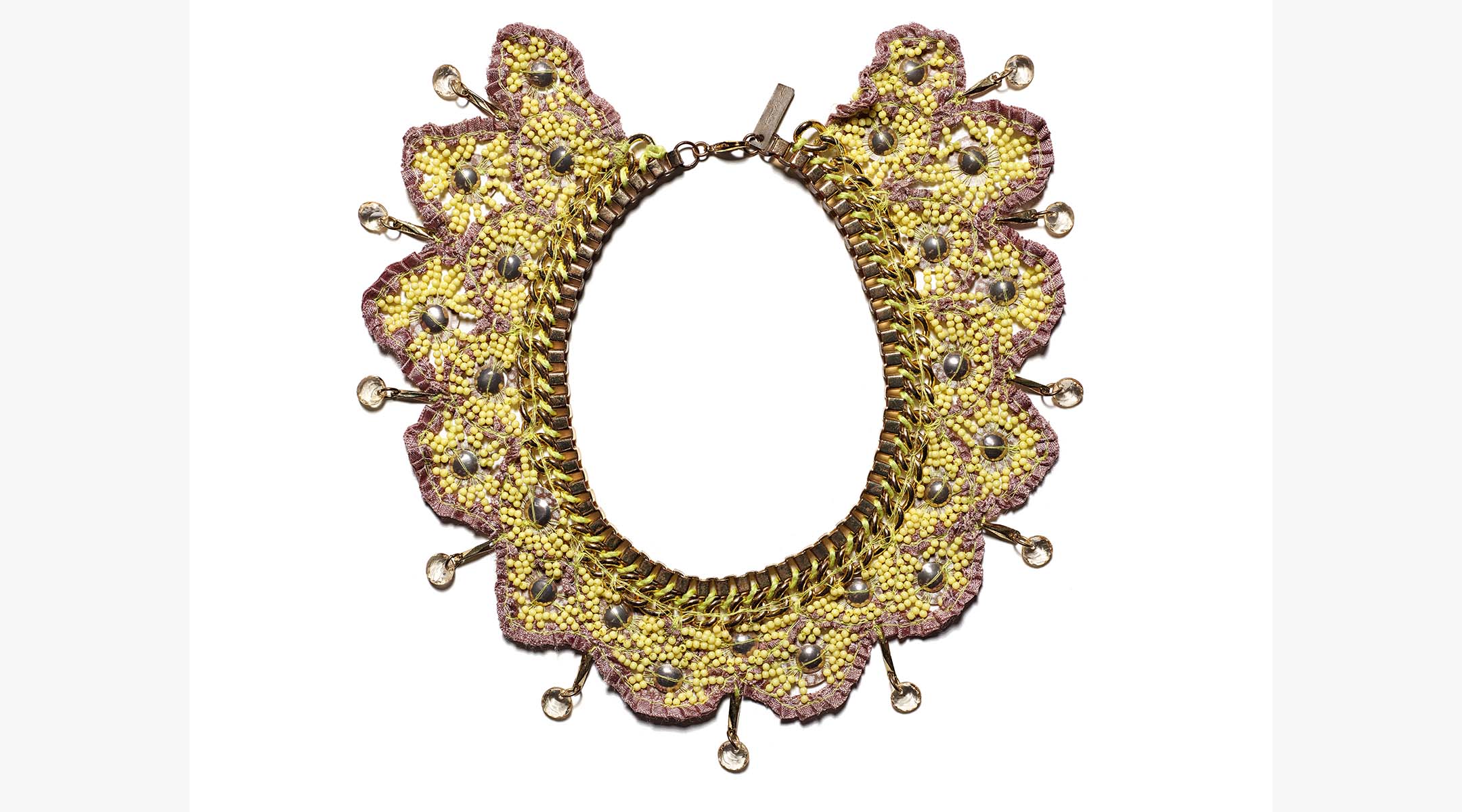 A beaded collar.