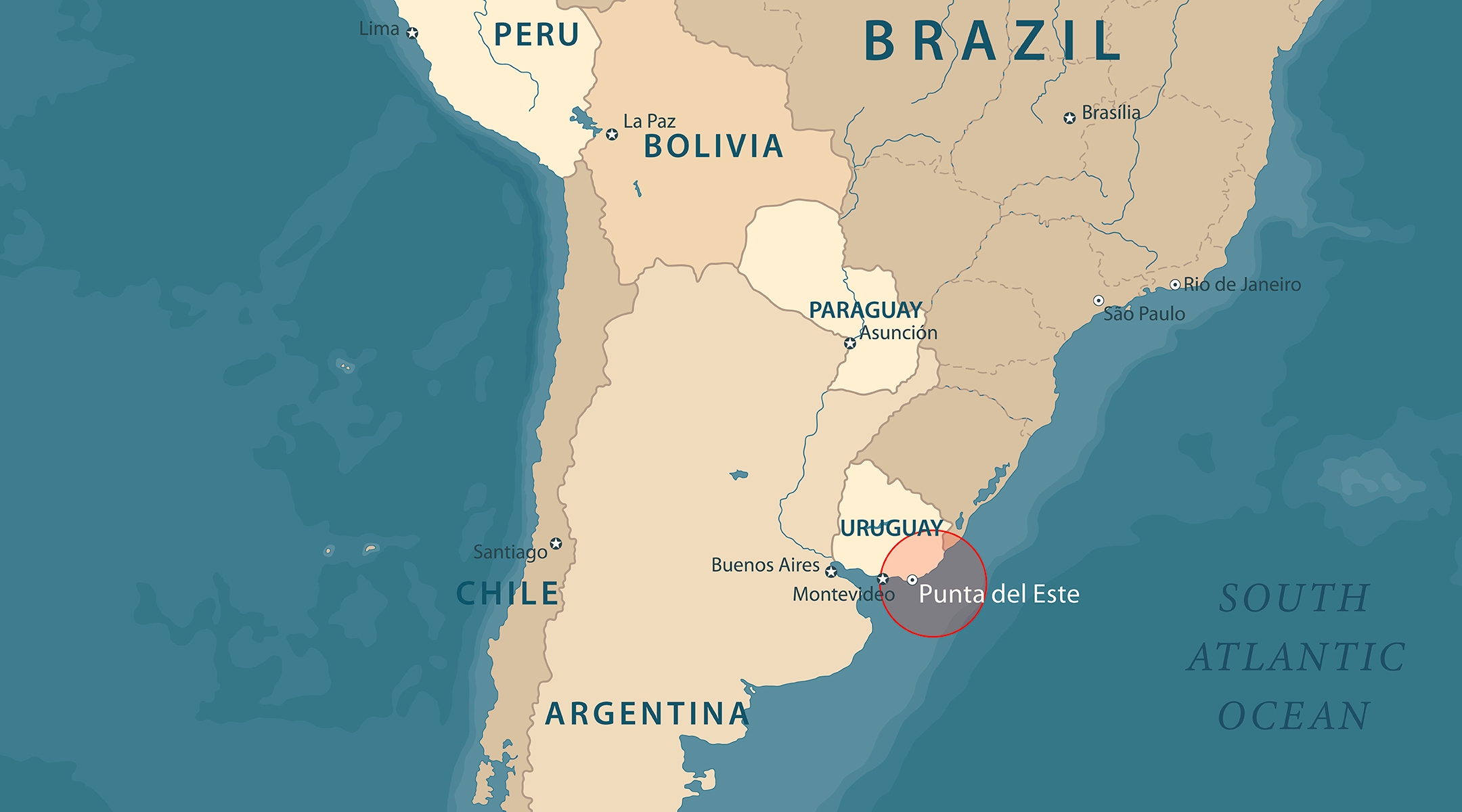 Punta del Este map.