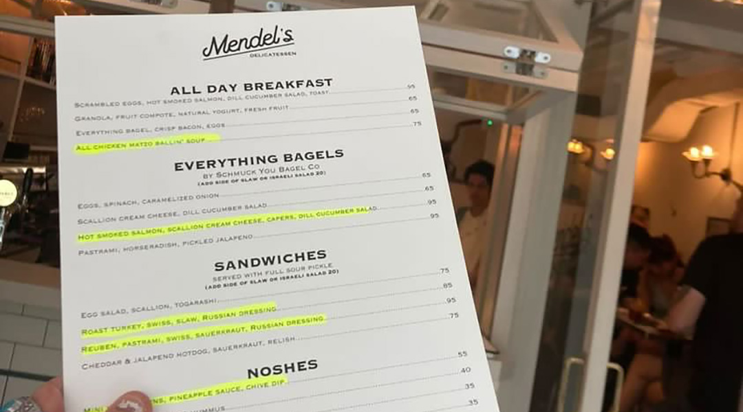 Mendel's menu. 