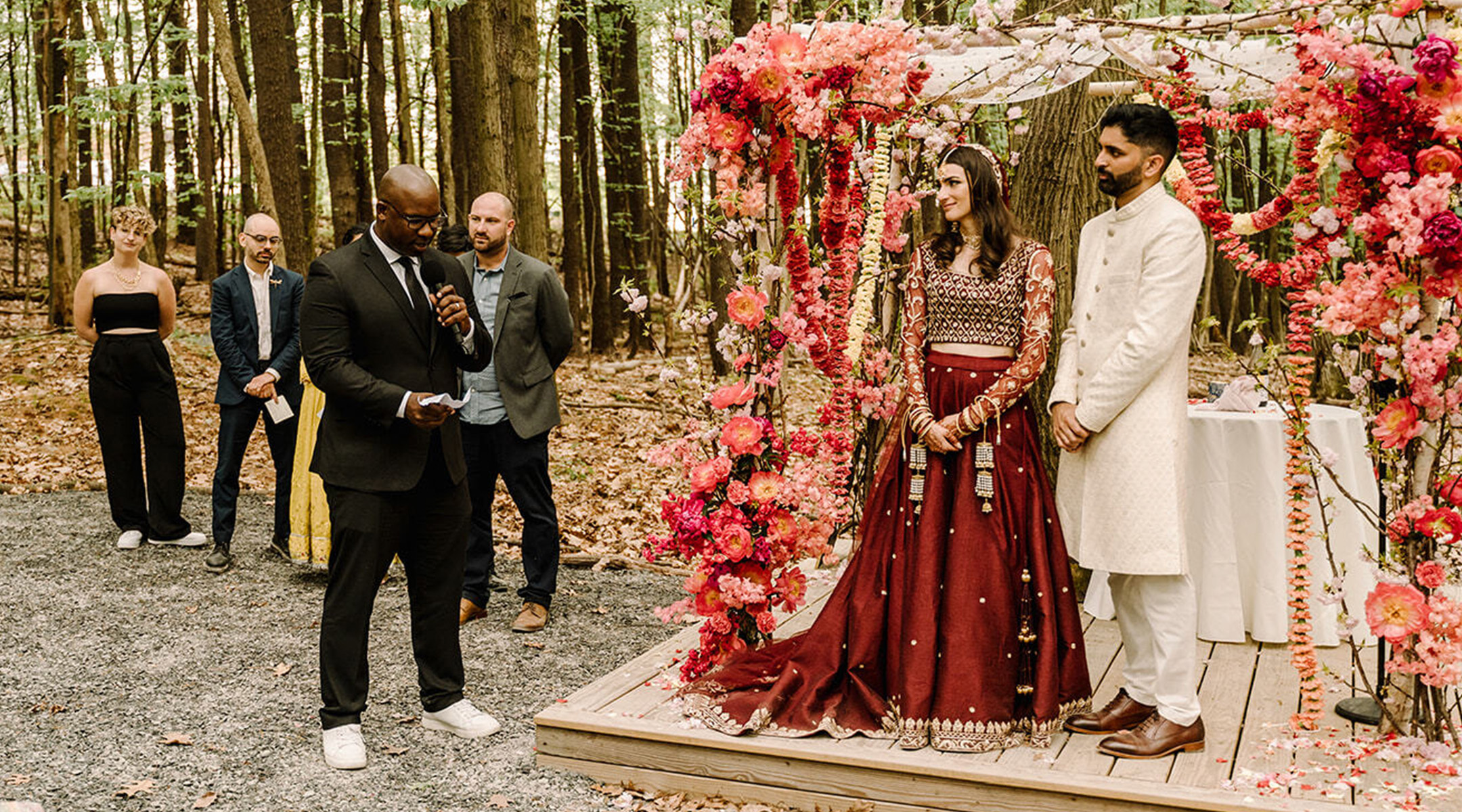 Rep. Jamall Bowman at the wedding of Waleed Shahid and Emily Mayer