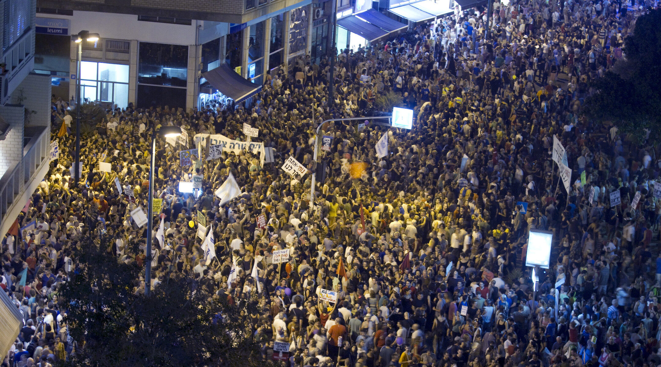 Crowd of protestors