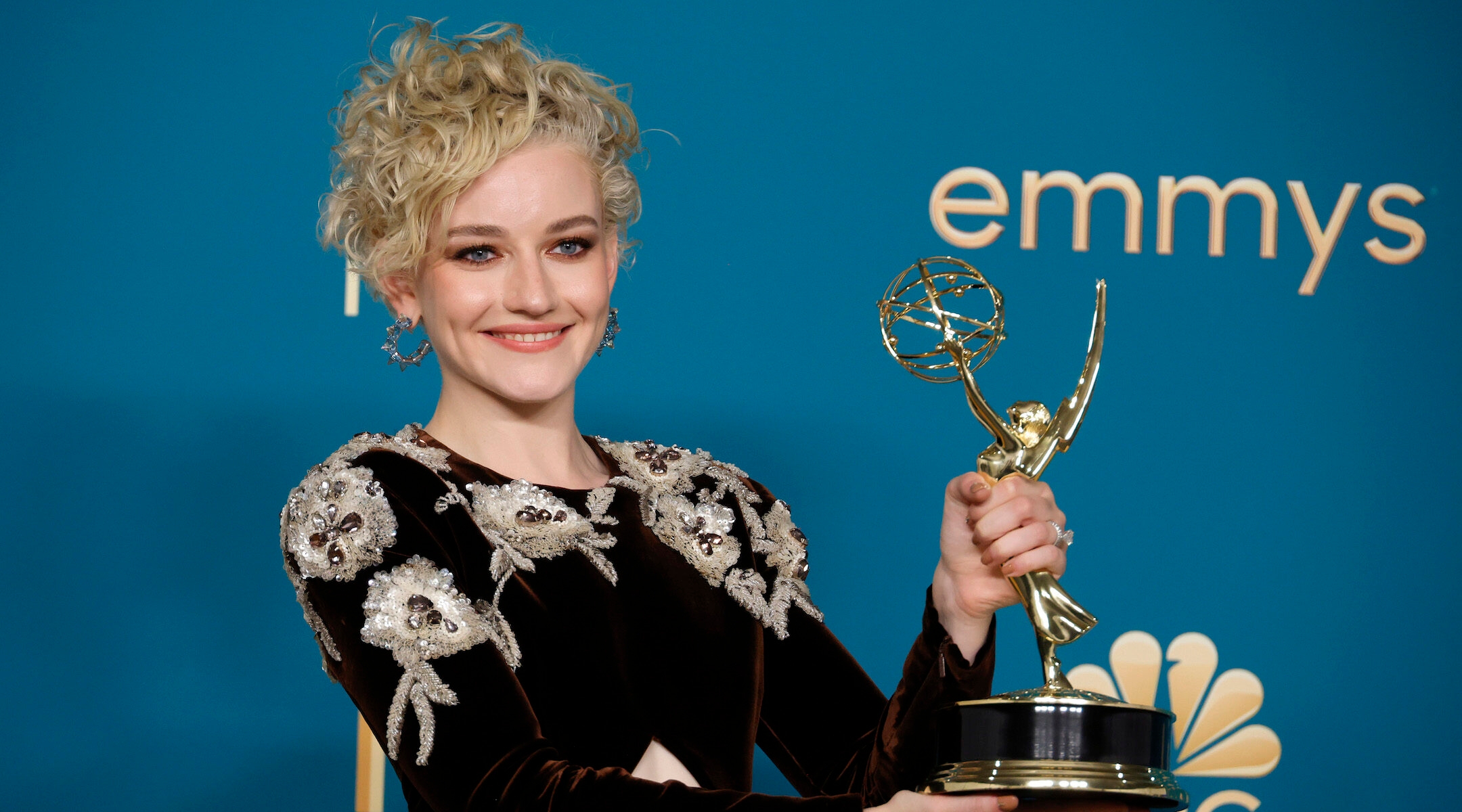 Julia Garner with her Emmy