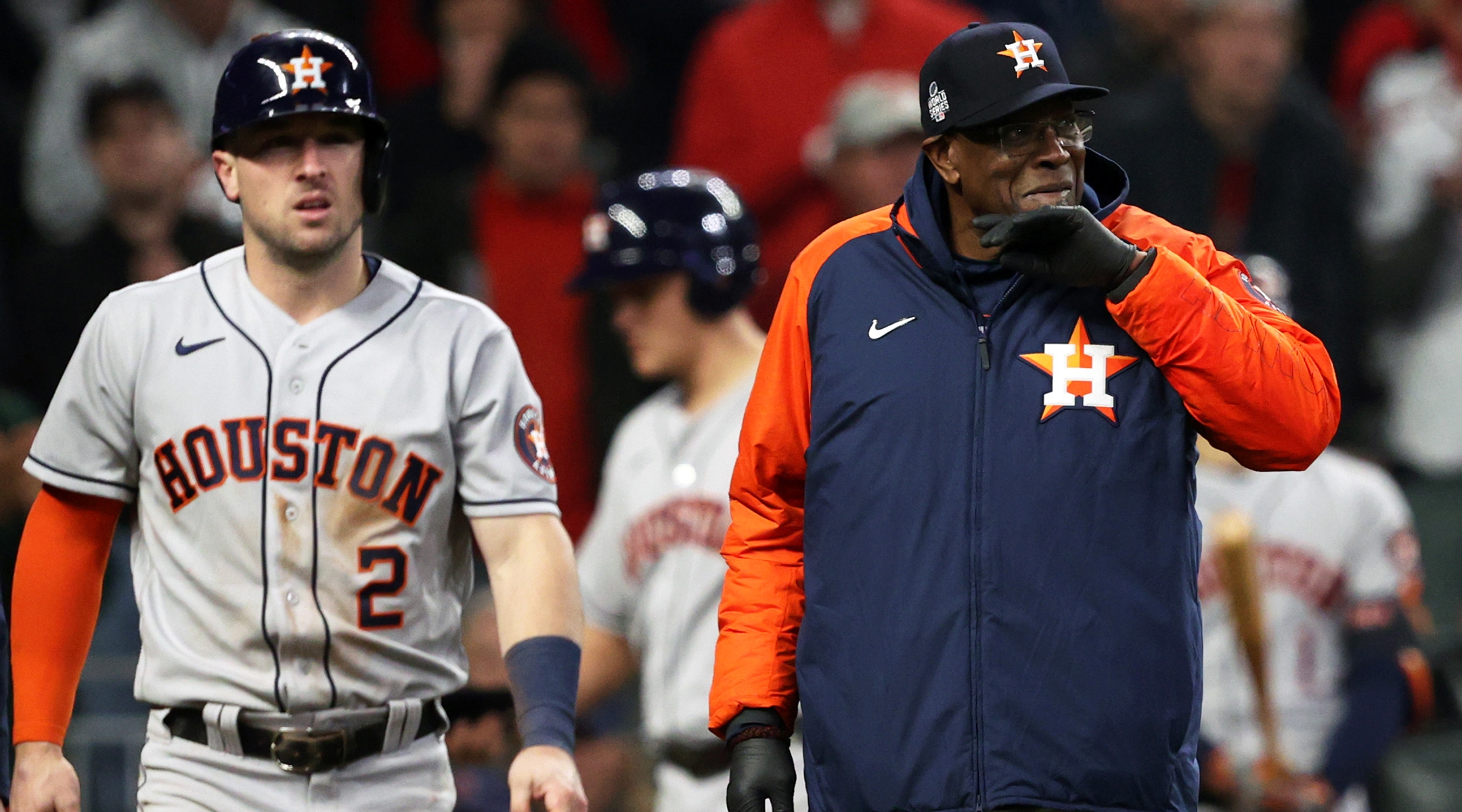 Dusty Baker Jr and Alex Bregman.