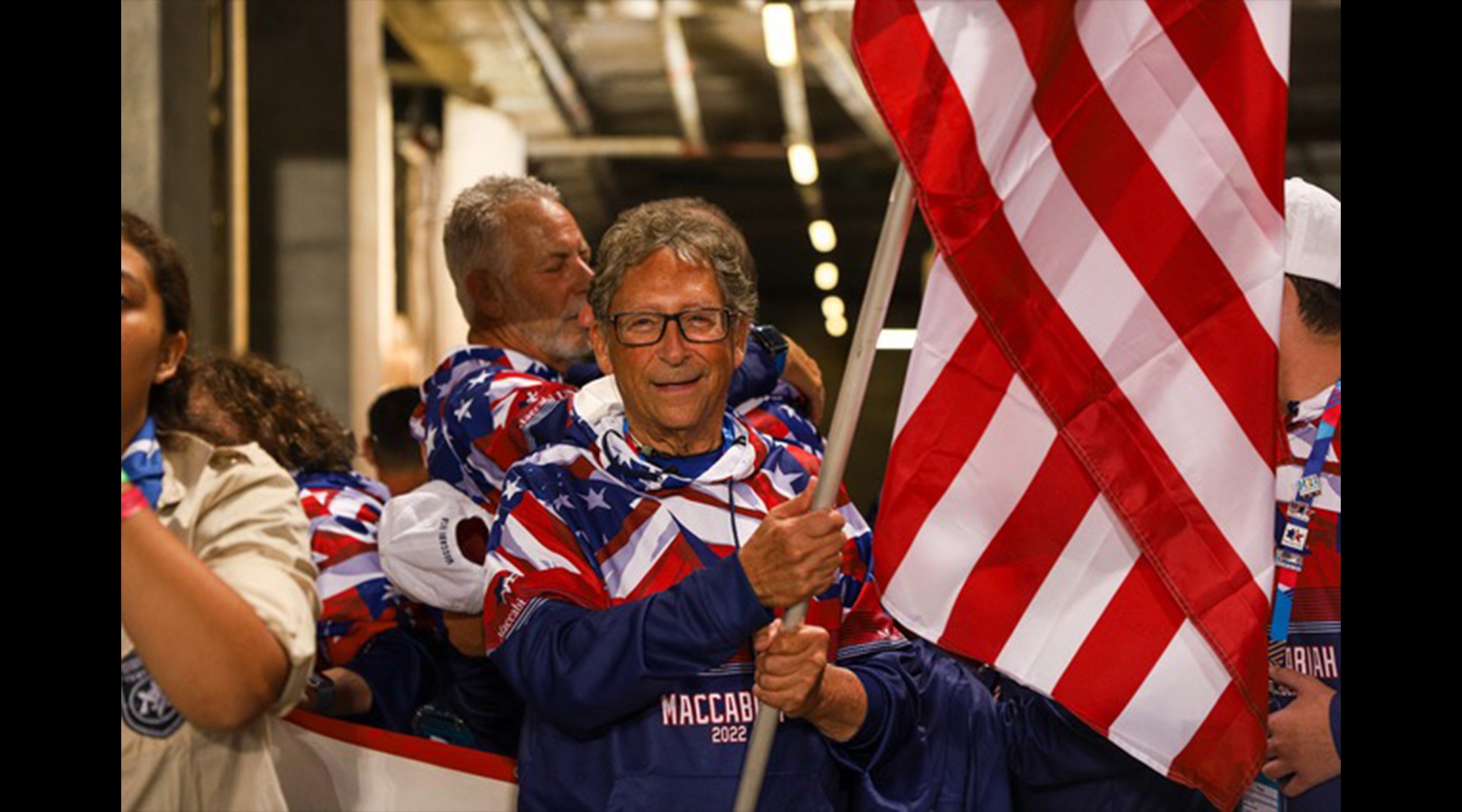 Stuart Weitzman with the American flag