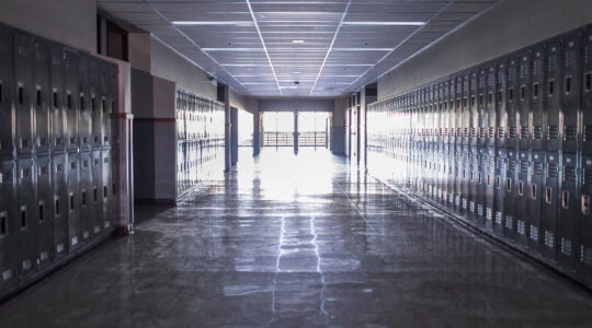 Empty school corridor