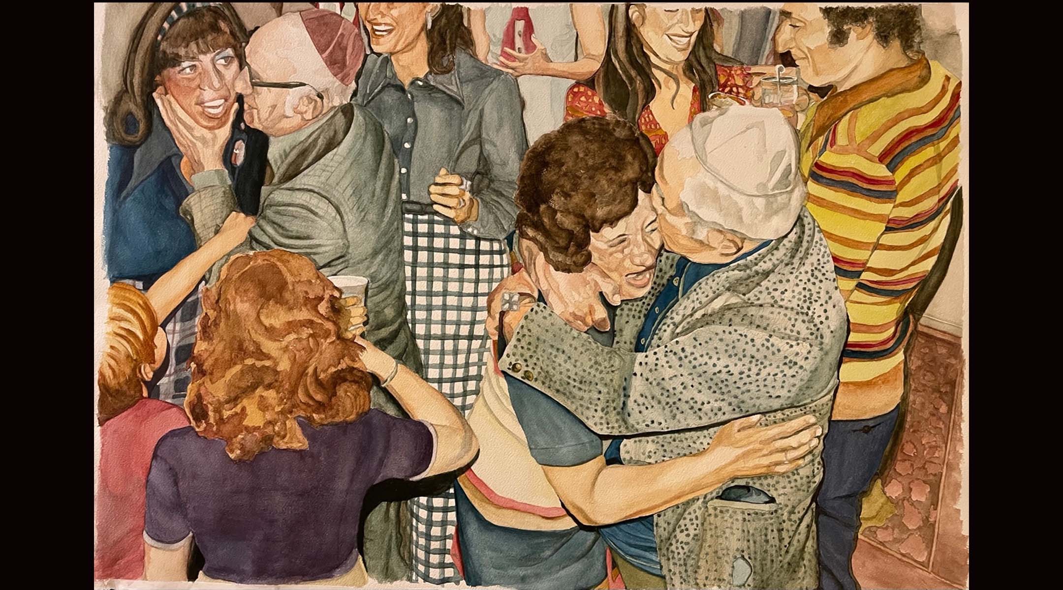 TV star Lisa Edelstein captures her Jewish family in a solo painting exhibit - Jewish