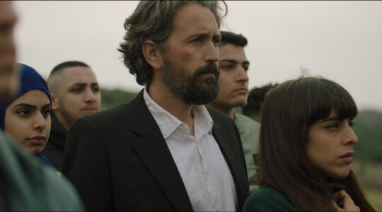 Palestinians in a still from a movie