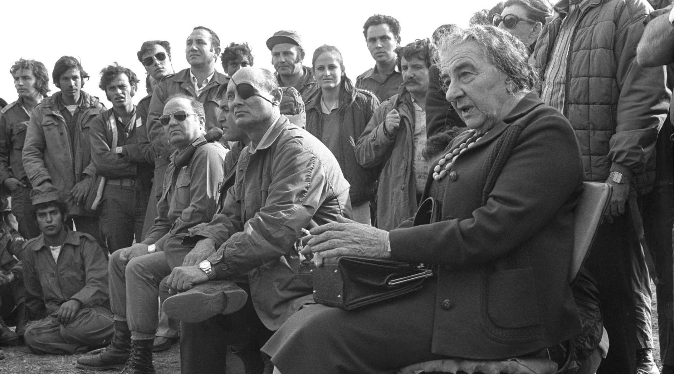 Golda Meir with Moshe Dayan