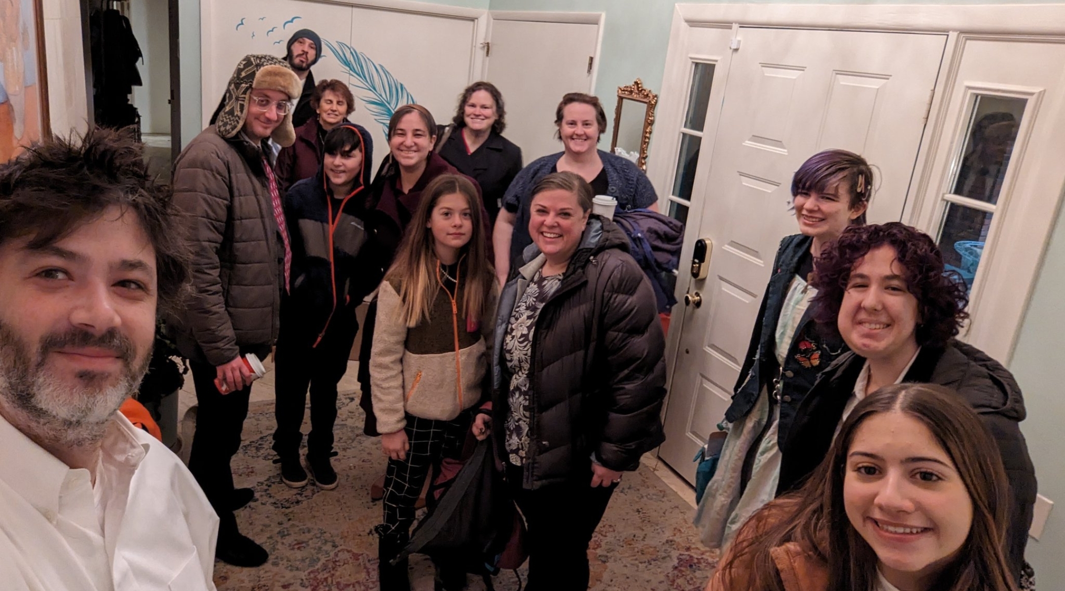With only 25 hours of advance notice, the group going to testify in Jefferson City had to leave St. Louis at 5:30 am in order to make it on time. (Courtesy of Daniel Bogard)