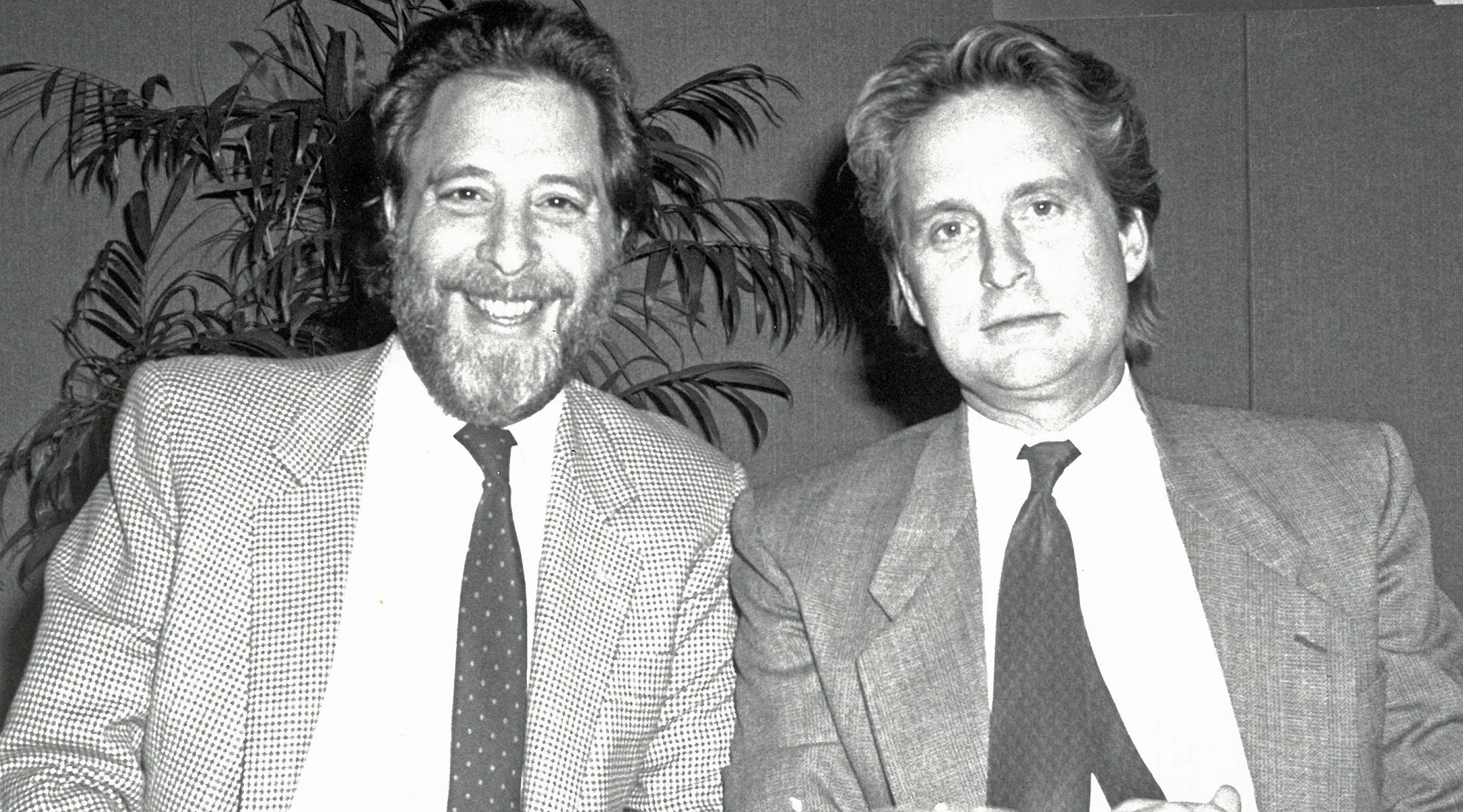 Schlossberg with Jewish star Michael Douglas. (Courtesy of Julian Schlossberg)