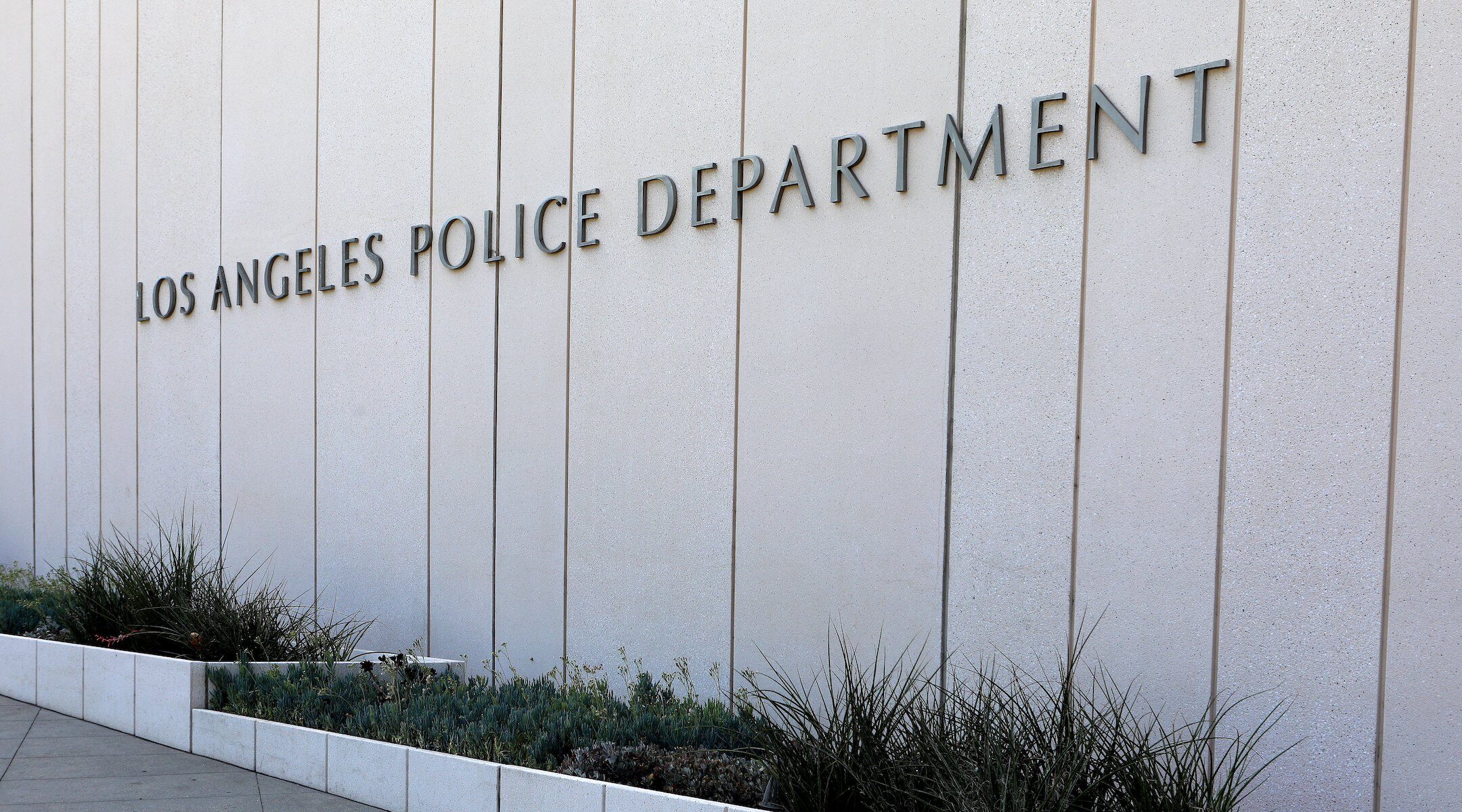 A photo of LAPD headquarters, taken in 2017. (Raymond Boyd/Getty Images)