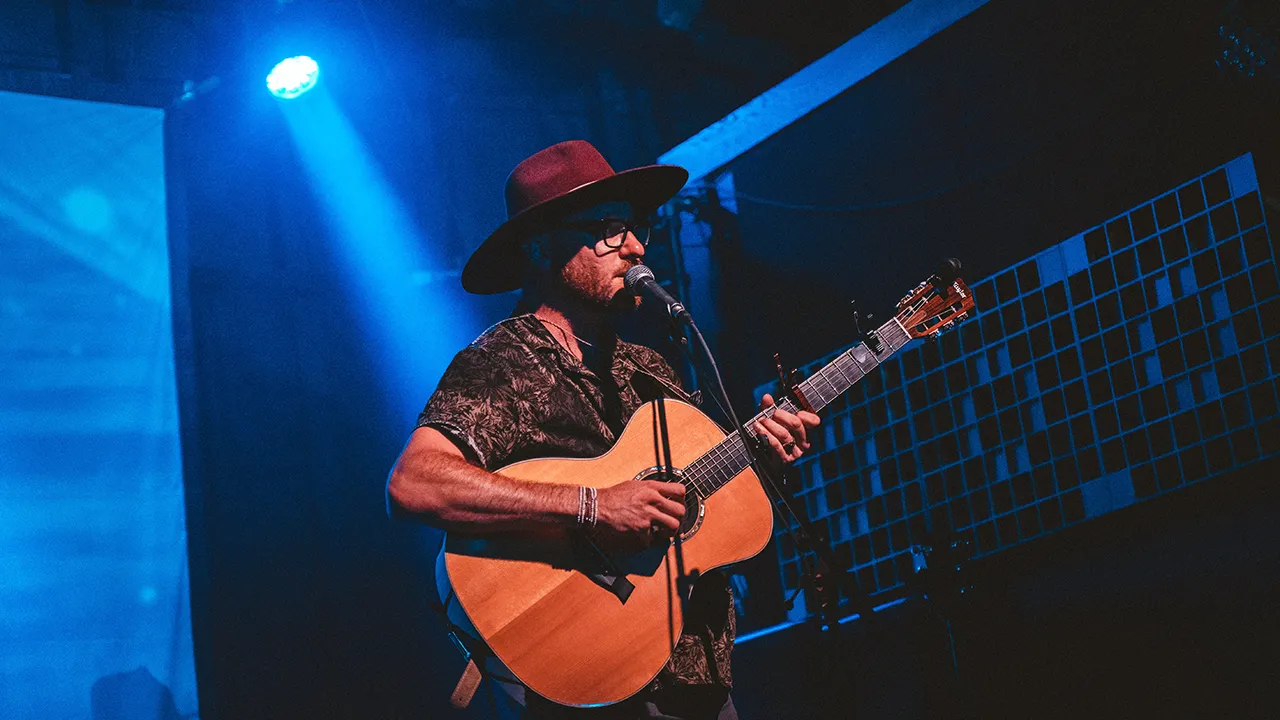 Mikey Pauker, seen here performing in Berkeley, California, is one of the musicians behind a petition to add a Jewish music category to the Grammys. (Courtesy Pauker)