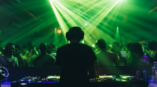 A DJ performs at the opening weekend of Silo, a new Jewish-owned club in Williamsburg, Brooklyn. (Courtesy/Annie Forrest)