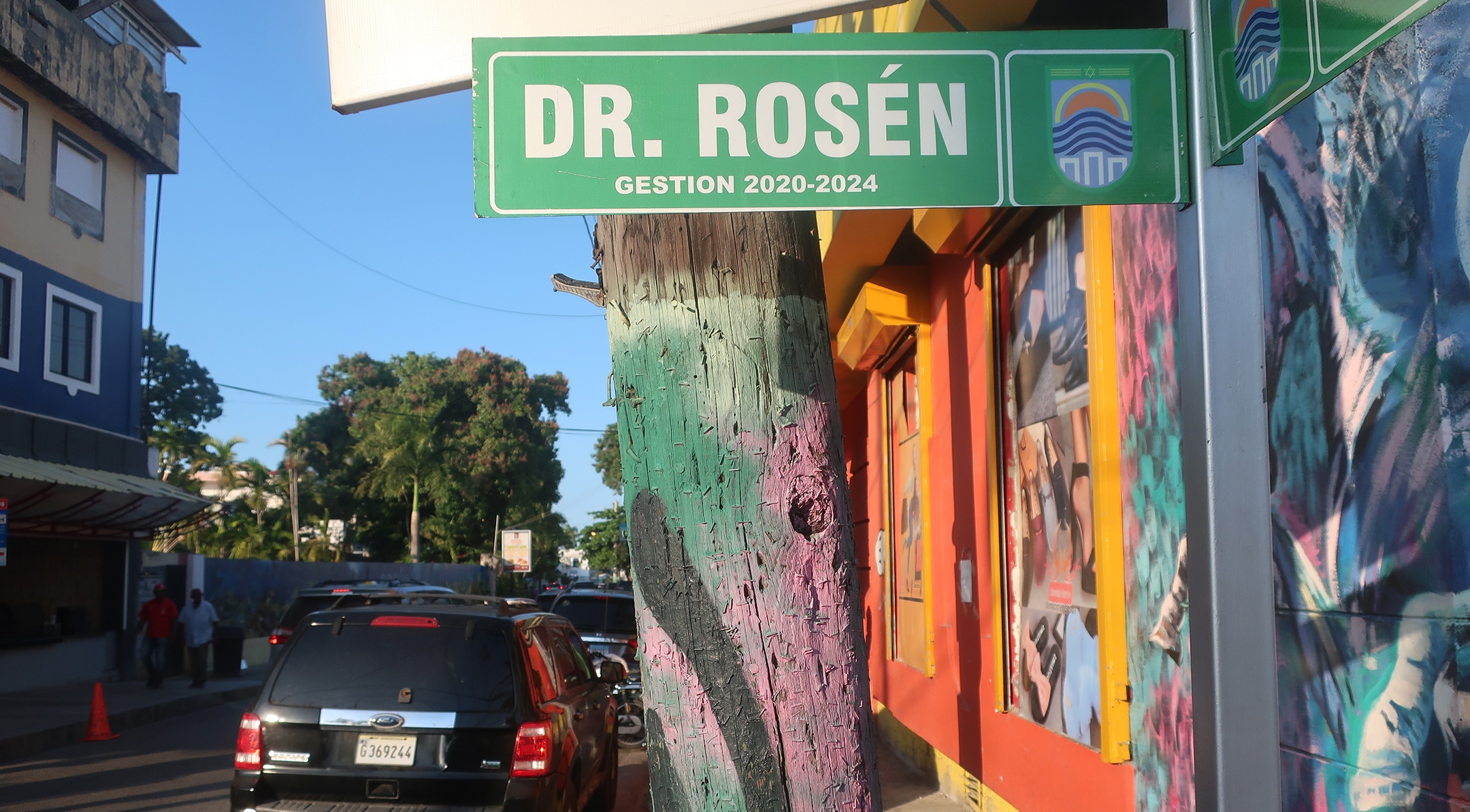 Dr. Rosen Street in downtown Sosua is named after Joseph Rosen, one of the founders of the Dominican Republic Settlement Association. (Dan Fellner)