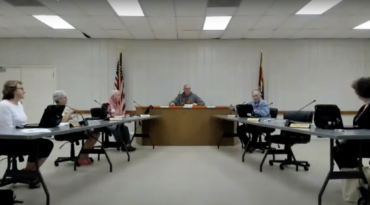 A town board of aldermen meeting