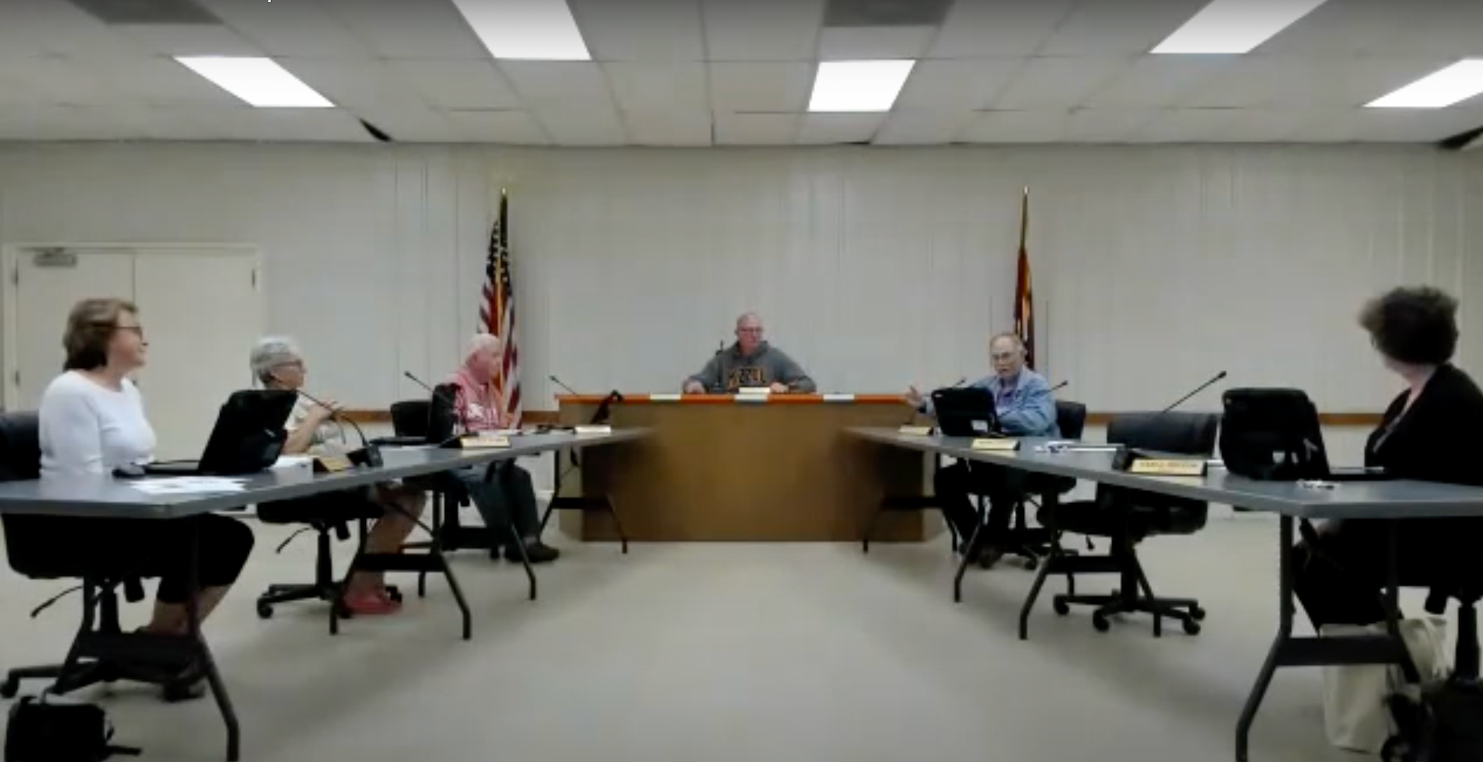 A town board of aldermen meeting