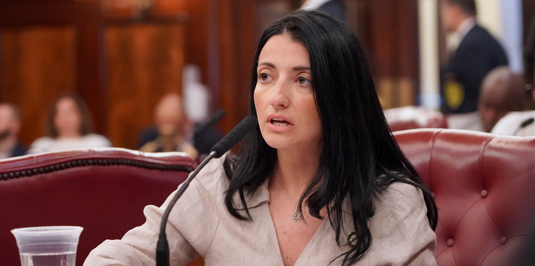 Council Member Inna Vernikov introduced a resolution to create an annual “End Jew Hatred” day in the New York City Council on April 27, 2023. (New York City Council Flickr)