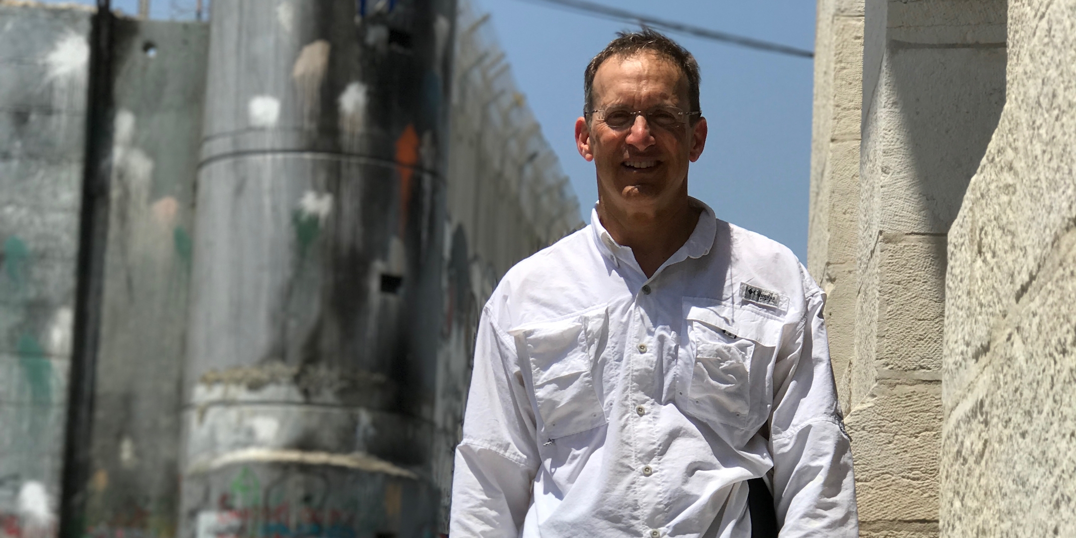 A man posing in the West Bank