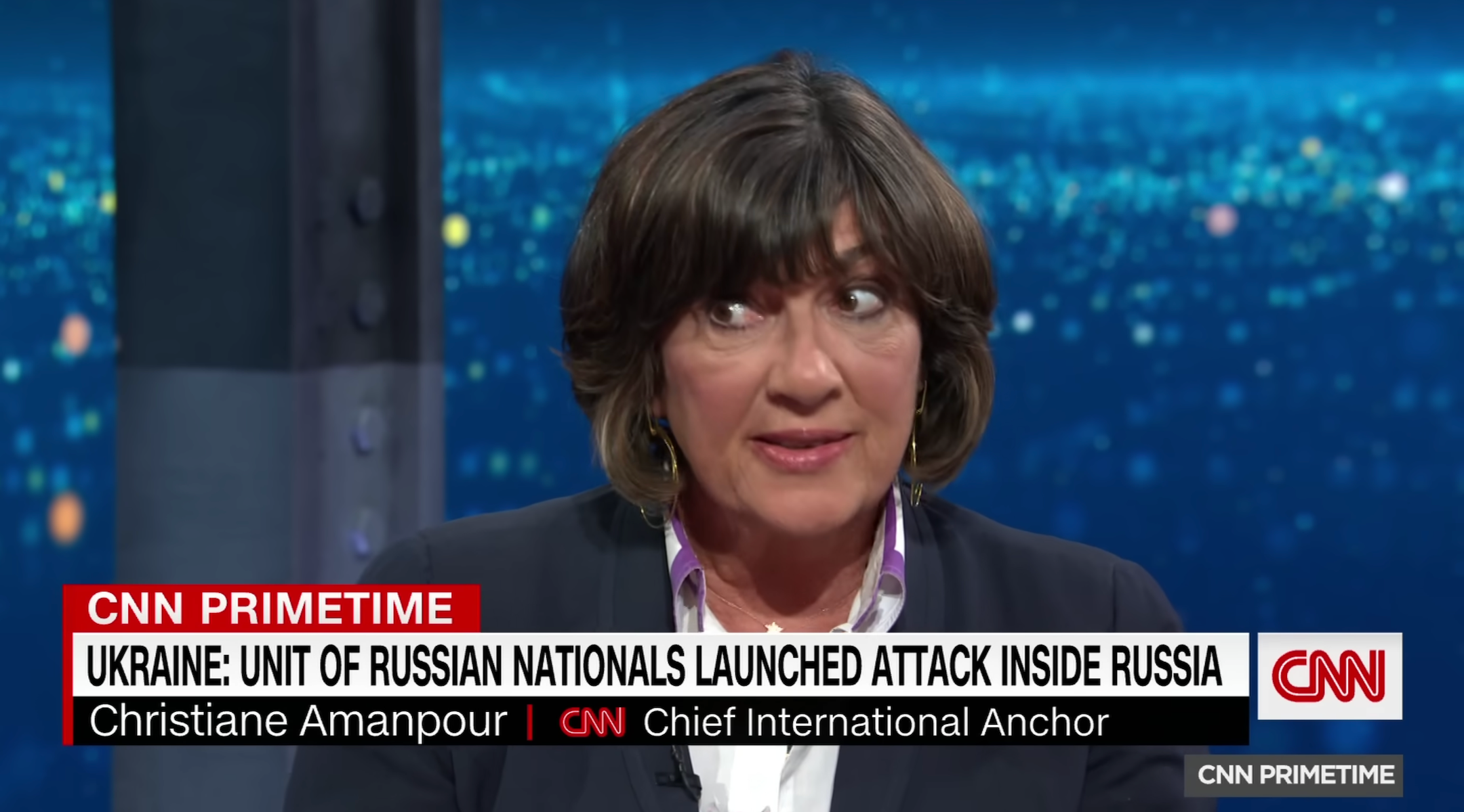 Christiane Amanpour appears on CNN on May 23, 2023. (Screenshot)