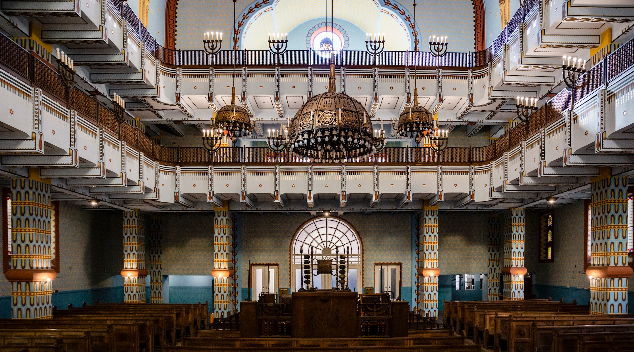 A view of Kazinczy Street Synagogue in Budapest, Hungary ,on Oct. 15, 2021. (Rita Franca/NurPhoto via Getty Images)