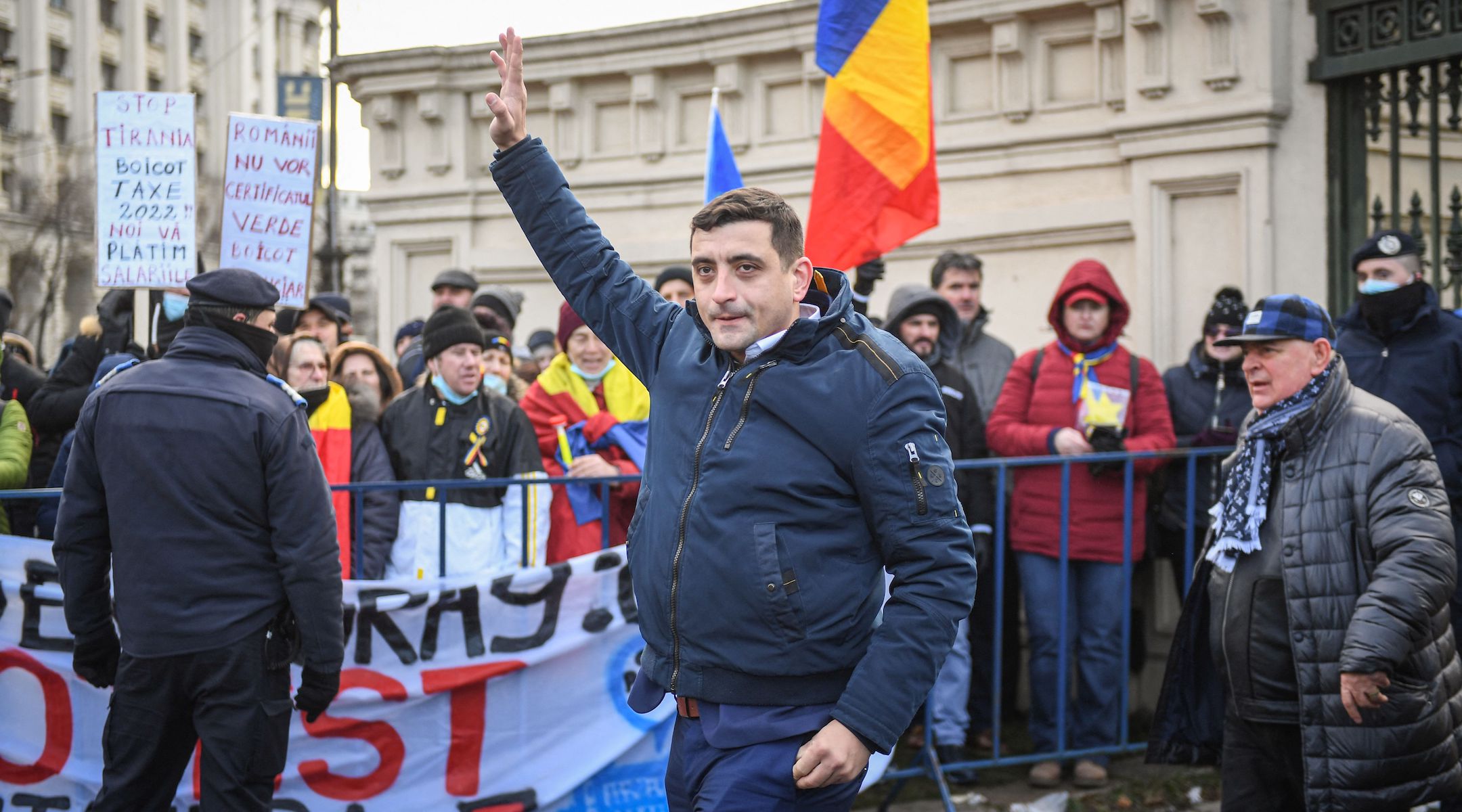 George Simion, president of Romania's right-wing AUR party