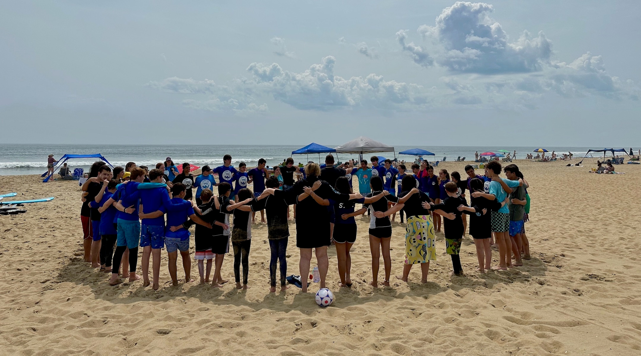 Circle of beach on the beach