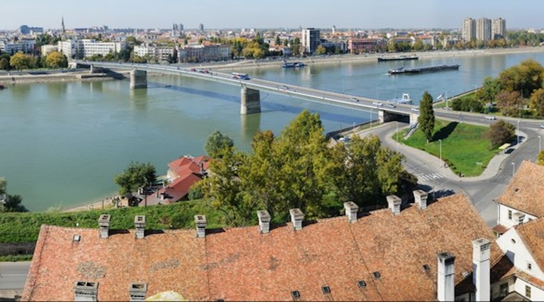 A view of Novi Sad from the Petrovaradin Fortress. (Zoran Strajin/Wikimedia Commons)