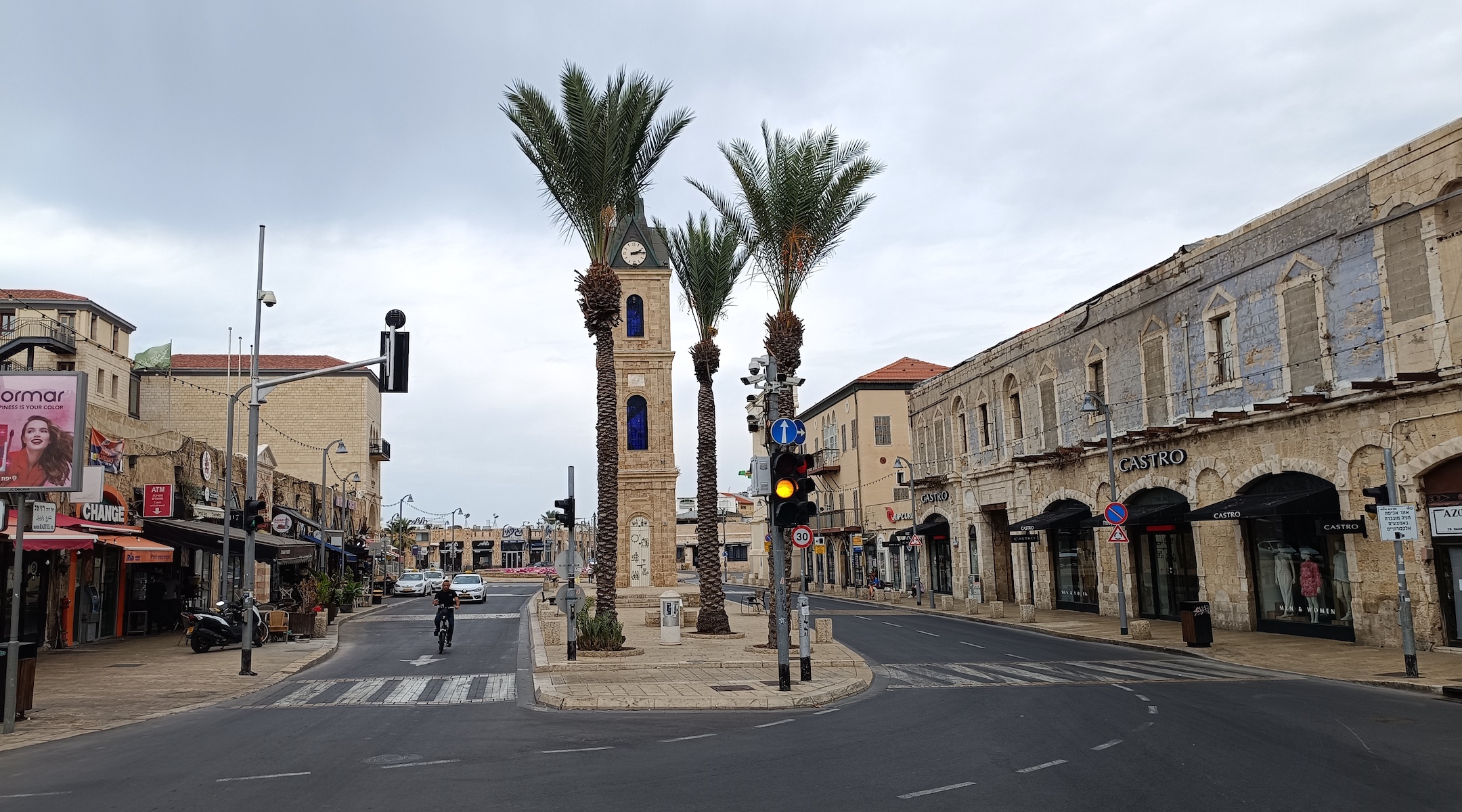 Yefet St., a normally crowded Jaffa artery, stood empty this week. (Eliyahu Freedman)