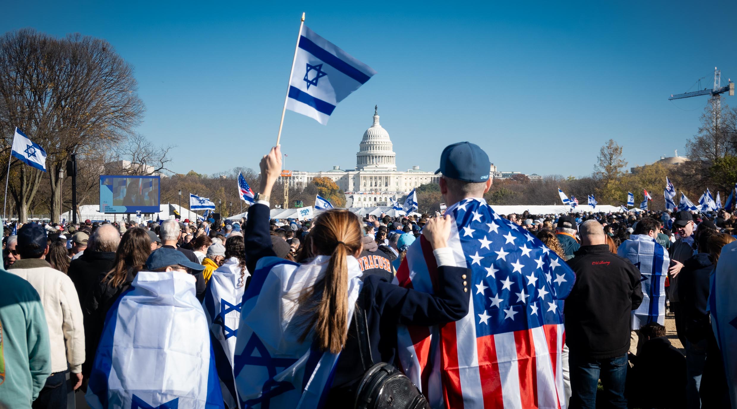 The March for Israel rally in Washington, D.C., November 14, 2023. (Luke Tress)