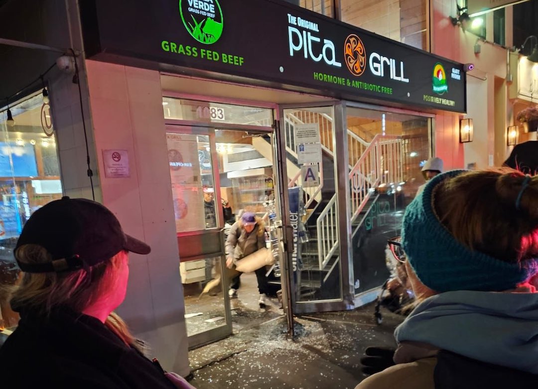 Pita Grill, on Manhattan's Upper East Side, was attacked in late November. Police do not believe it was a hate crime. (Twitter/X)