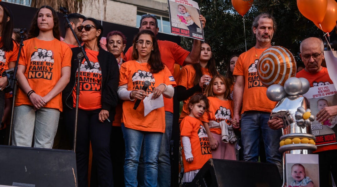 As Kfir Bibas turns 1 in captivity, supporters from Tel Aviv to Davos ...