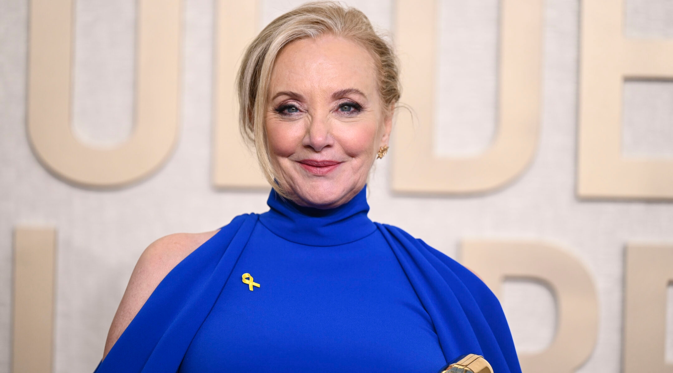 Actress J. Smith-Cameron on the Golden Globes red carpet