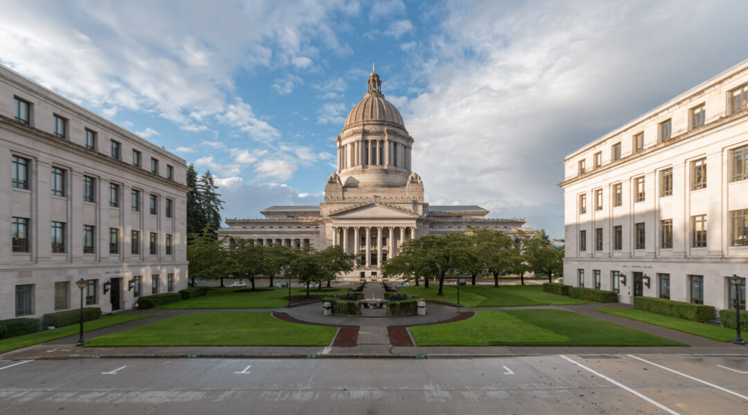 A view of the Washington state capitol building