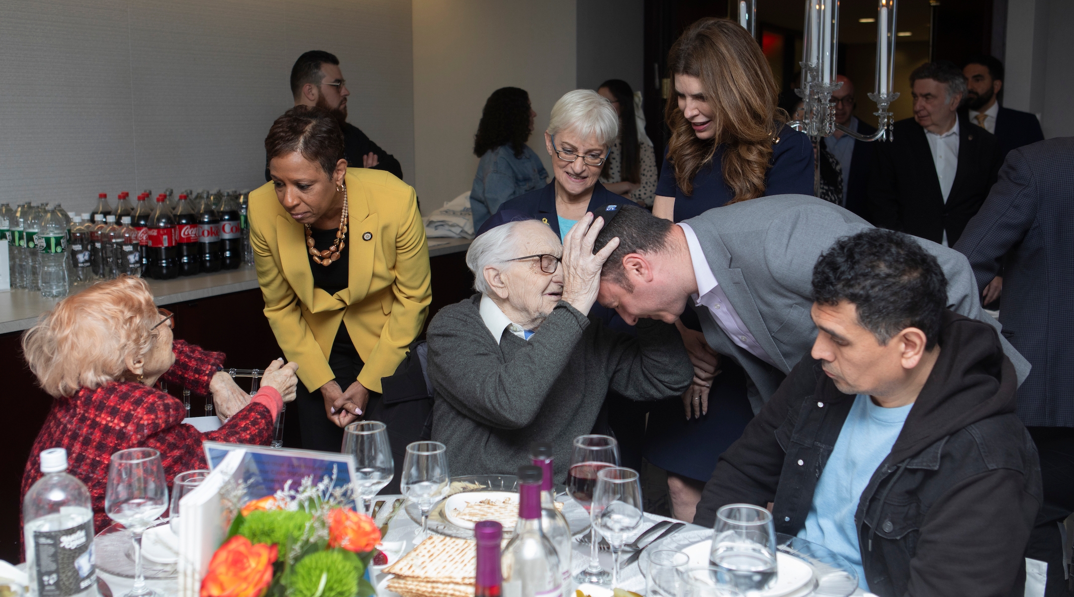 At a model Passover seder, Holocaust survivors and NYC Council members celebrate unity