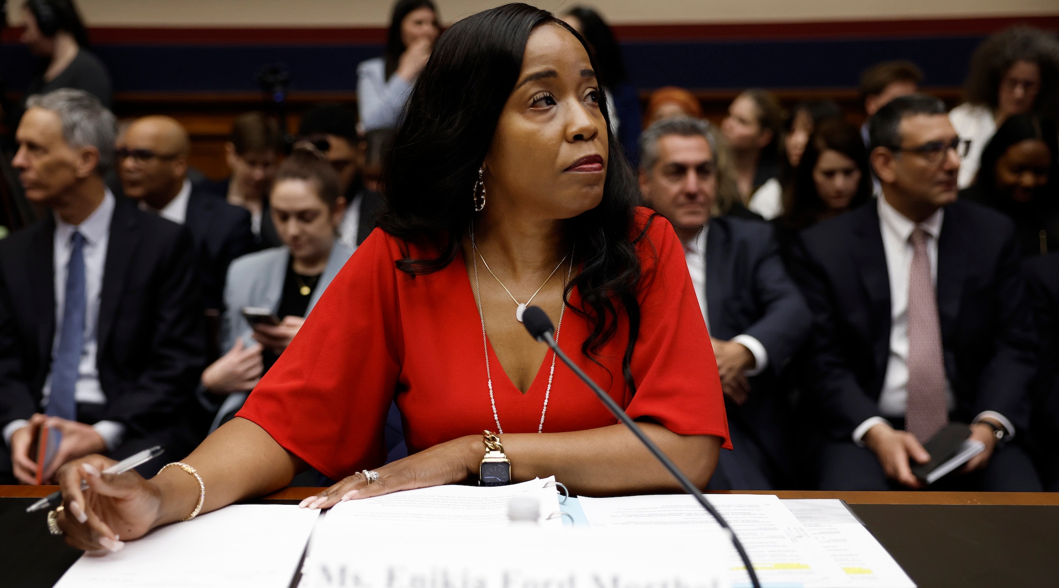 A superintendent listens during a U.S. House hearing