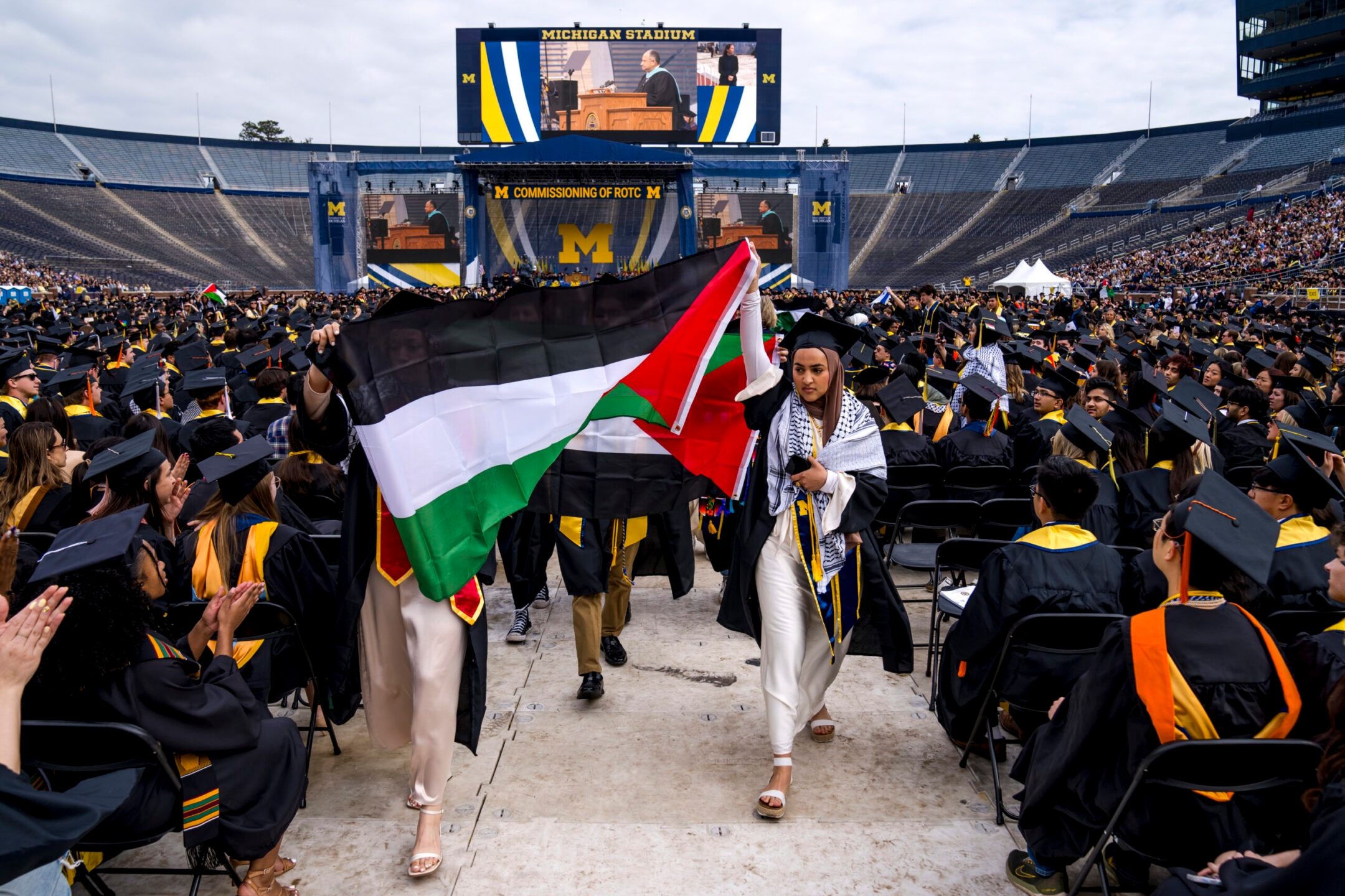 From Michigan to Boston, pro-Palestinian protesters assert themselves at college graduations