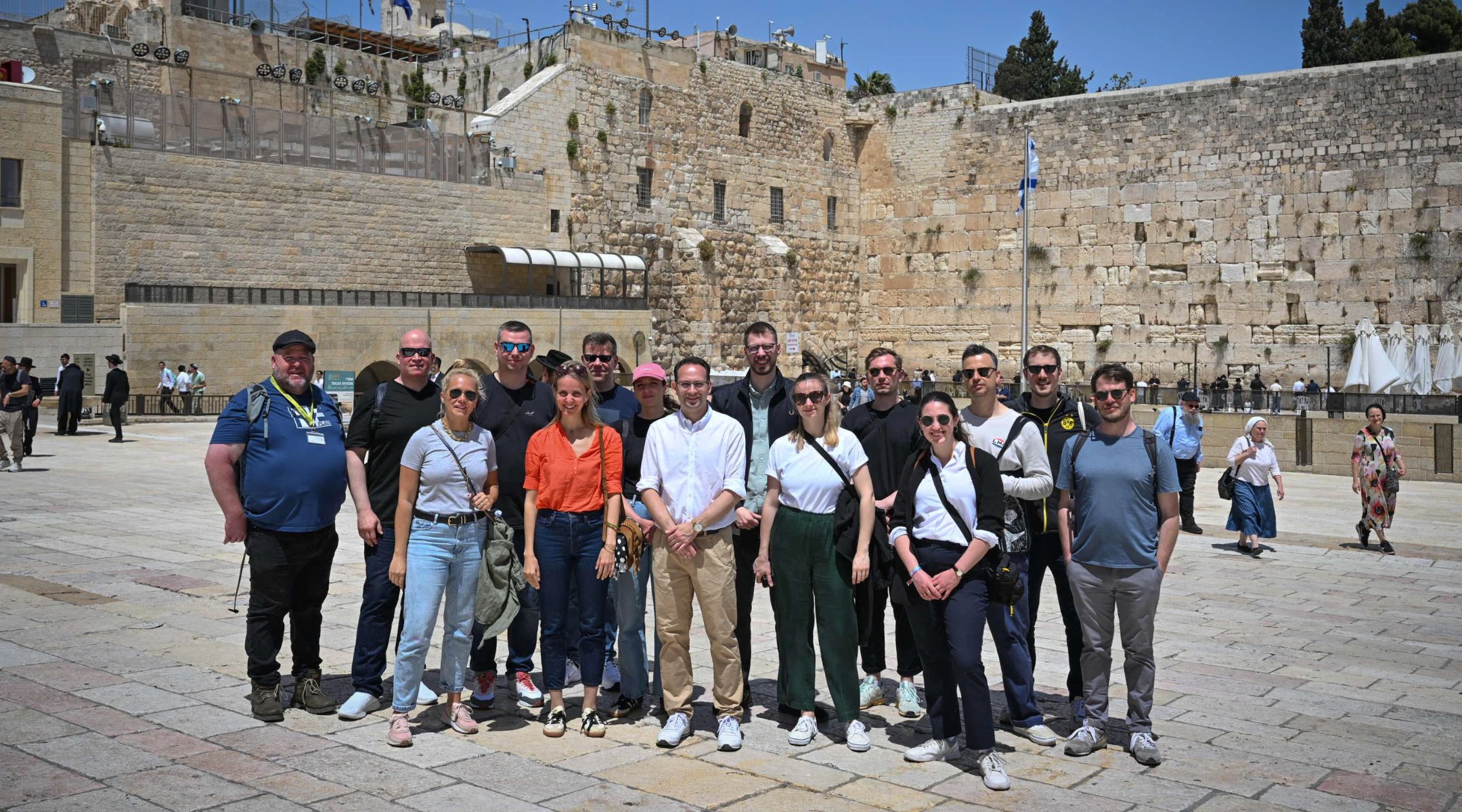 Group photo at the Western Wall