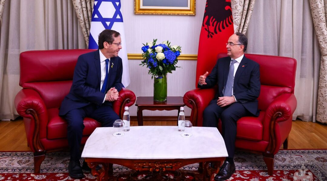 Israeli President Isaac Herzog and Albanian Prime Minister Edi Rama