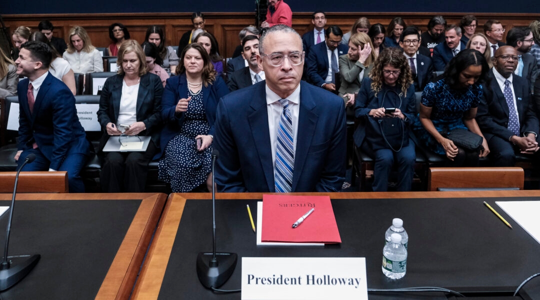 A university president testifies before Congress