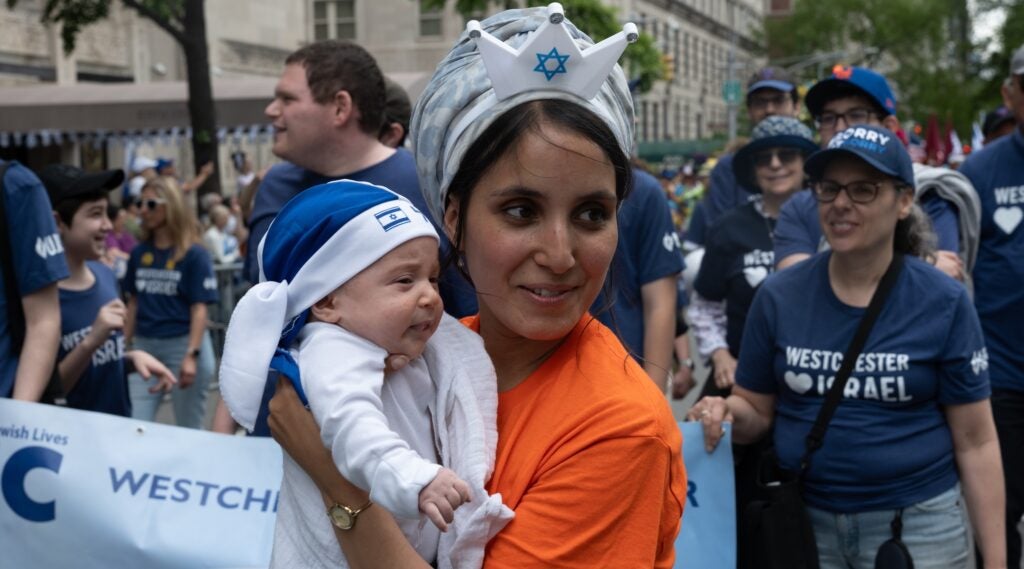 Woman with newborn baby