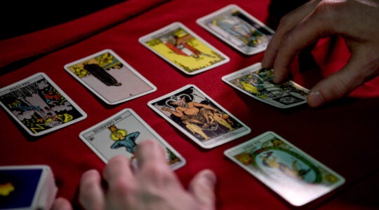A photo of a tarot card reading.