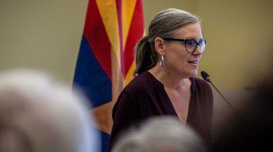 Arizona Governor Katie Hobbs speaks to supporters at a campaign rally on November 06, 2022 in Tucson, Arizona.