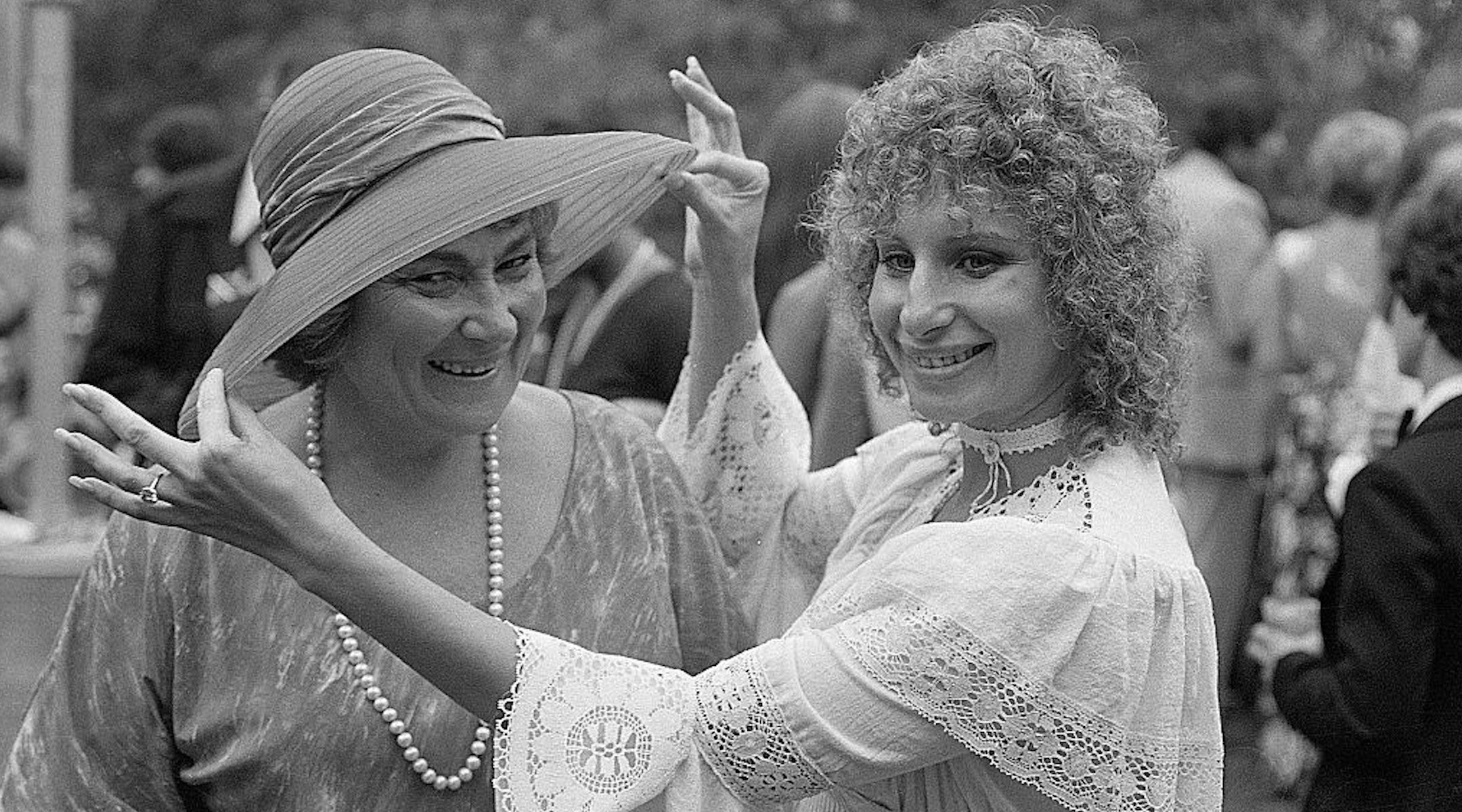 Bella Abzug with Barbara Streisand
