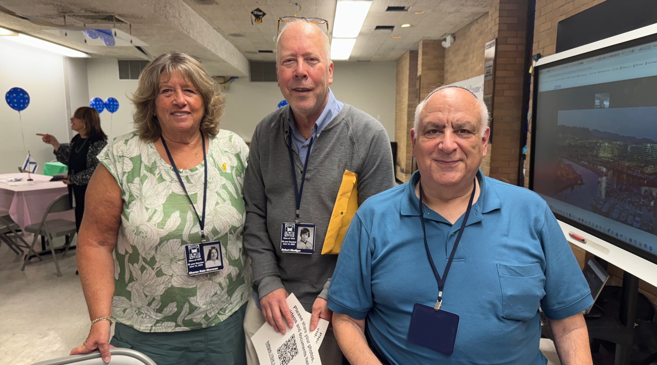 Sharon Sherman, Robbie Bindiger and Steve Khosrova helped organize the reunion. (Risa Doherty)