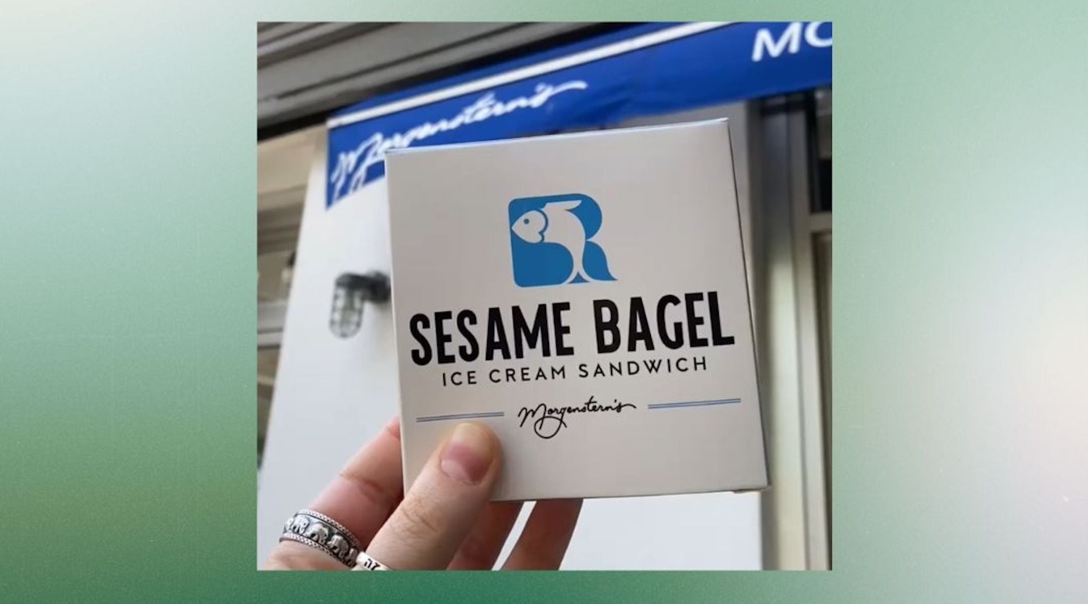 Sesame Bagel Ice Cream Sandwich