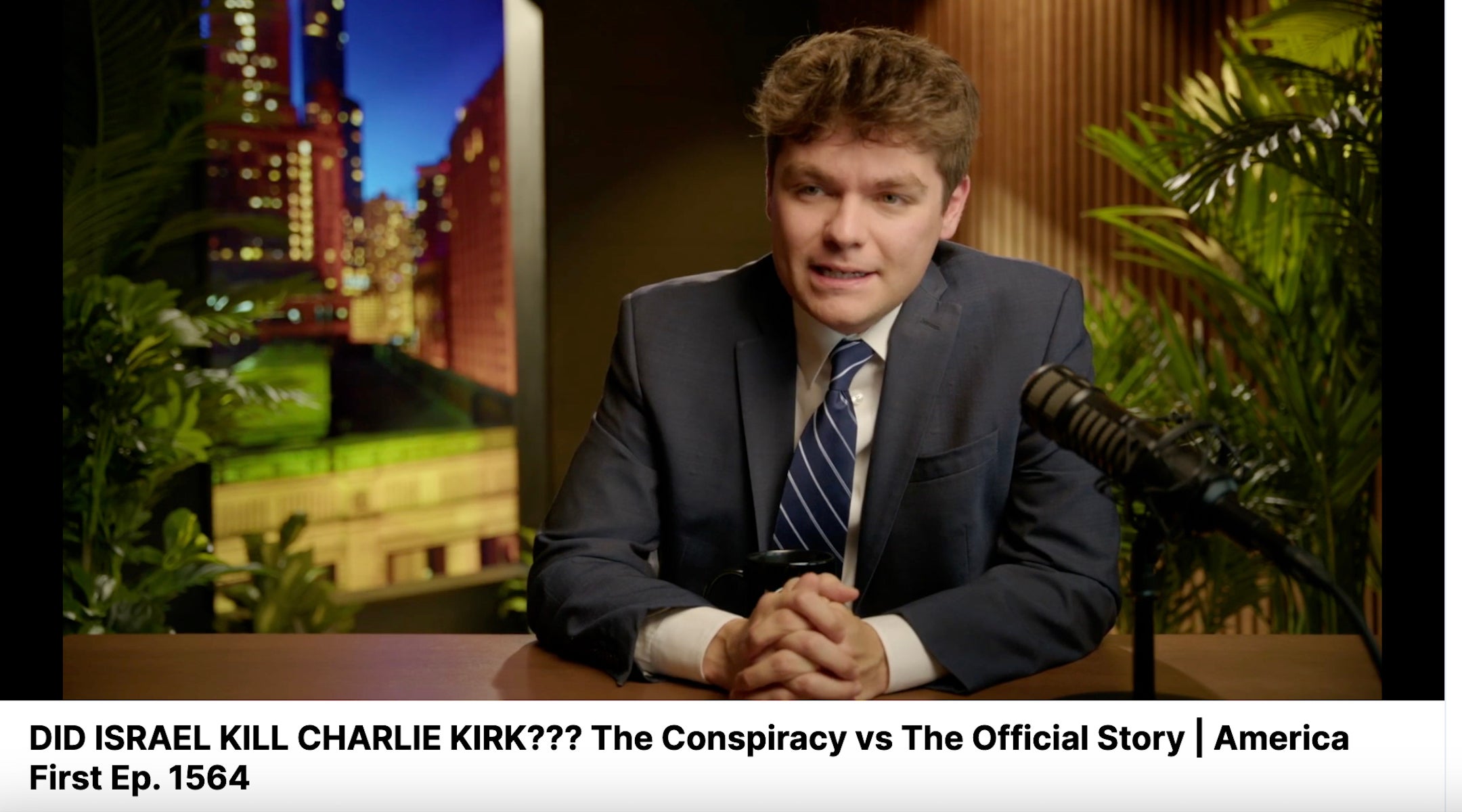 A screenshot of a Nick Fuentes video