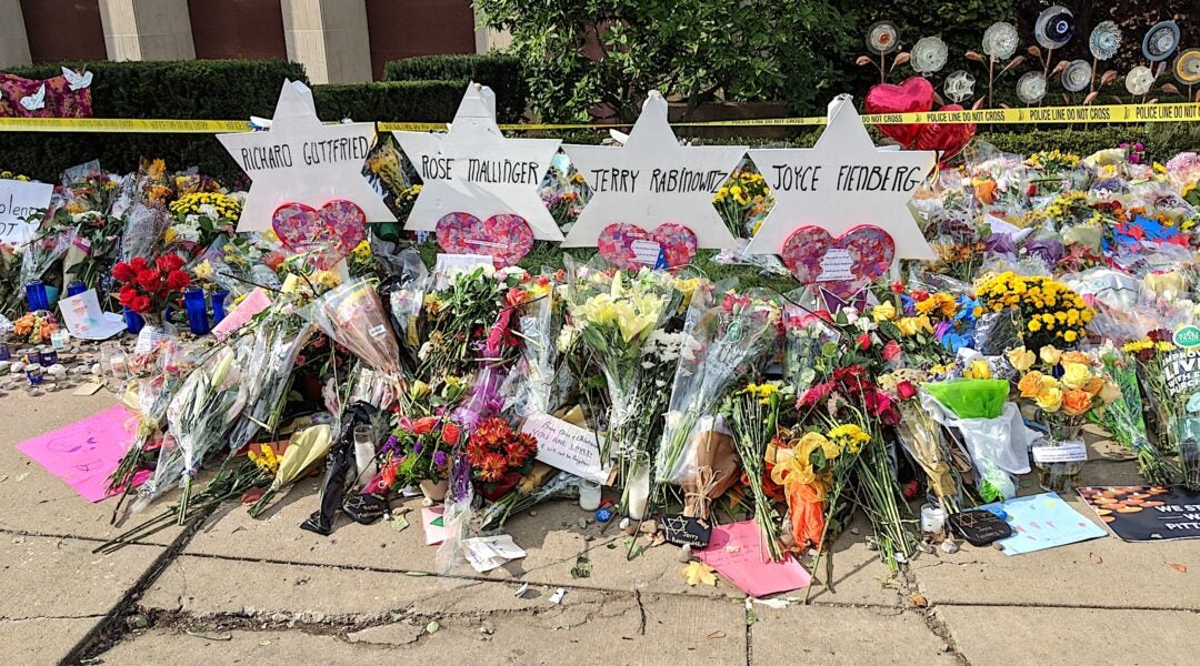 stars and flowers remember Pittsburgh shooting victims