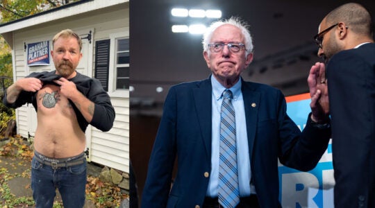 A Senate candidate shows off his tattoo replacement; Bernie Sanders on the Hill